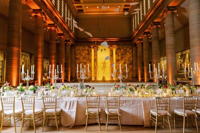 A spectacular view of the private dining room inside the Philadelphia Museum of Art